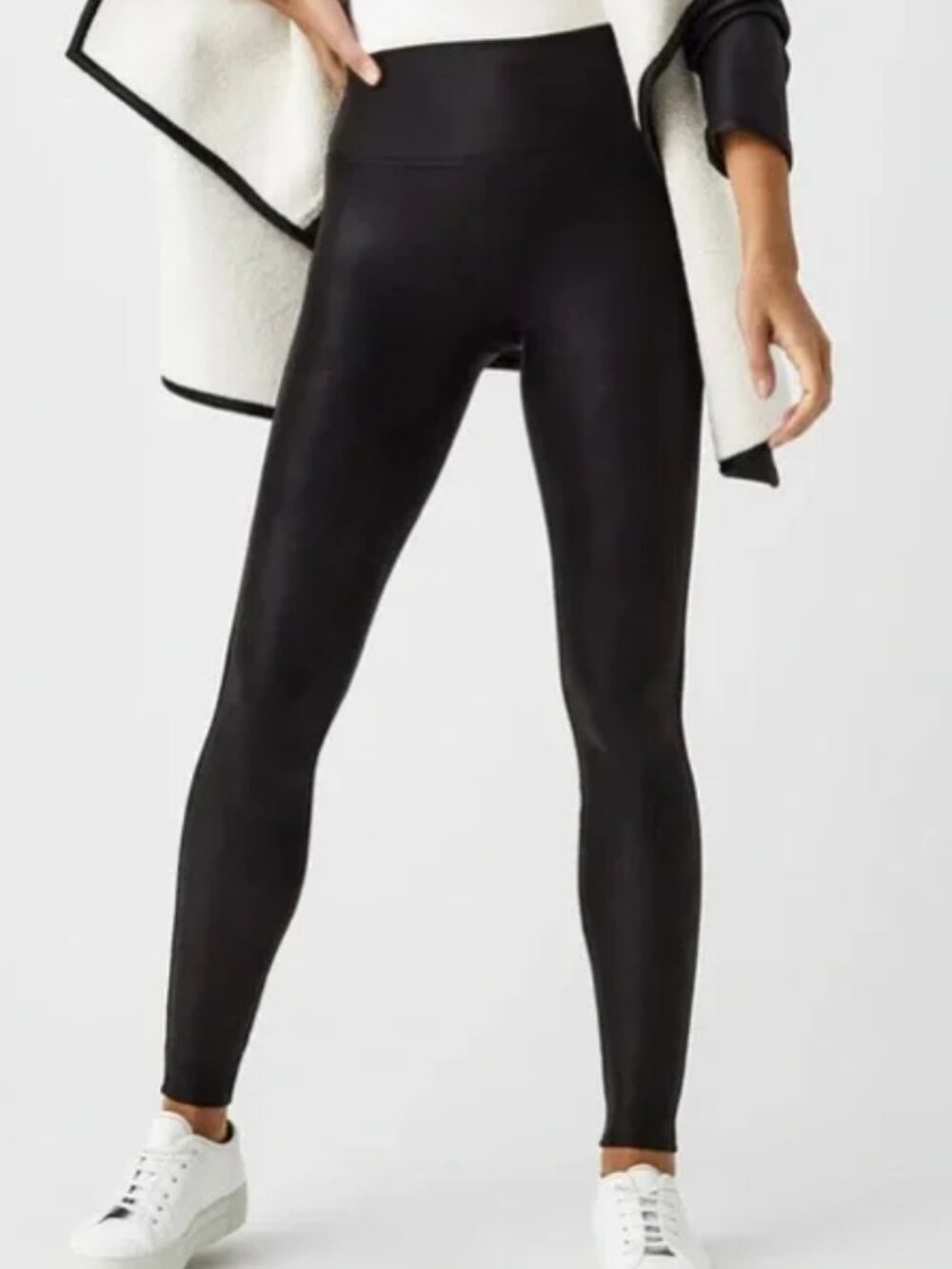 NEW SPANX Faux Leather Fleece-Lined Leggings | LP